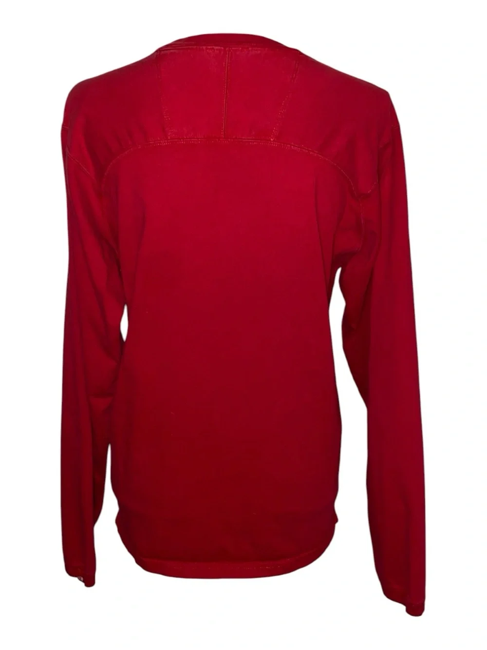 THE NORTH FACE Long Sleeve Mens Logo Tee Shirt Red Size Small